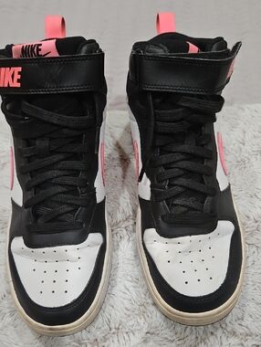 Nike Women’s High-Top Sneakers - Black / White / Pink